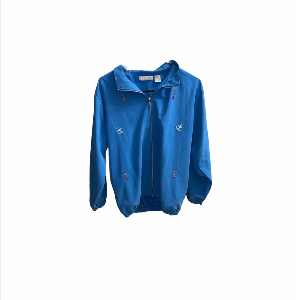 light blue jacket